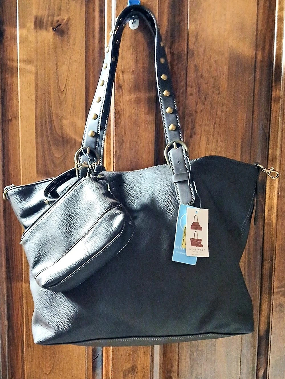 Nine West The Big Easy 2-in-1 Tote Black with Zip Pouch